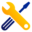 Illustration: wrench partially overlapping screwdriver.