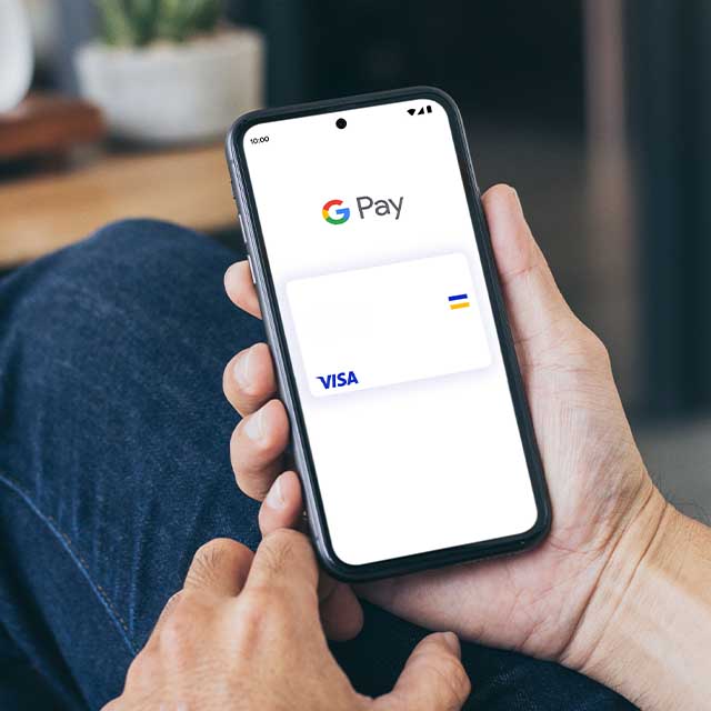 Google Pay app installed on the smartphone