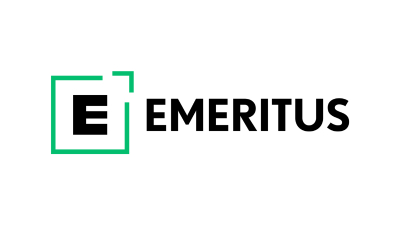 A logo of Emeritus